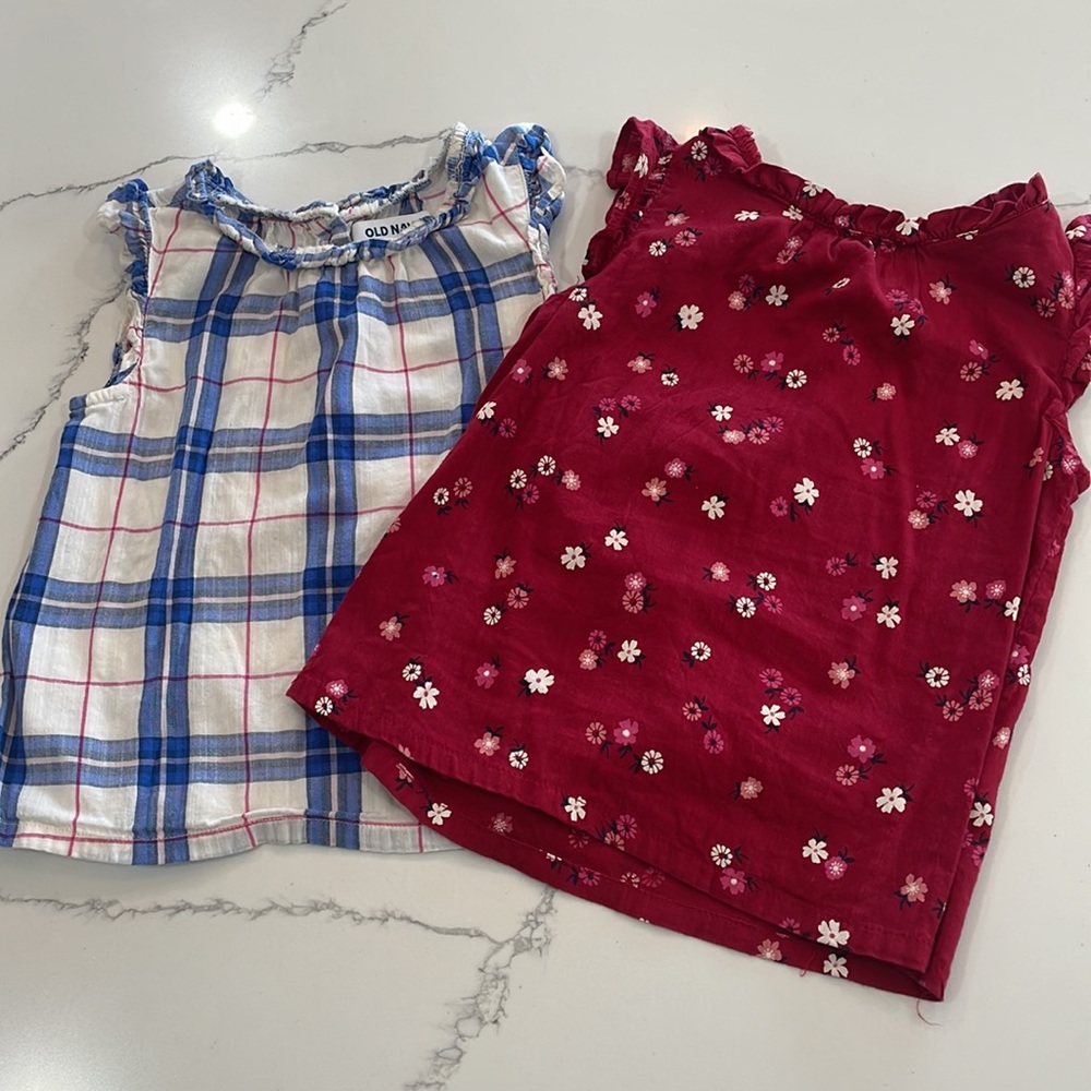 2 cute old navy summer tops 2t